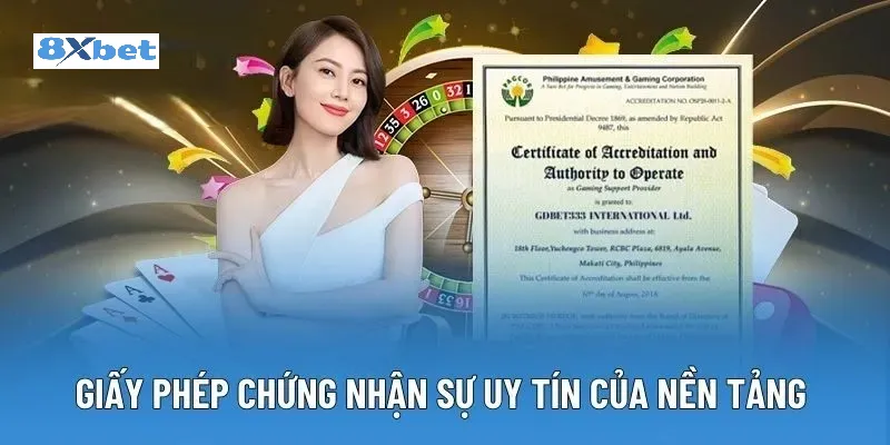 Giấy kiểm định 8xbet uy tín đến từ các tổ chức hàng đầu